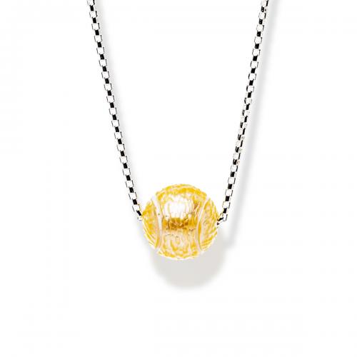 Hand-Carved Pearl Trophy "Tennis Ball" Pendant